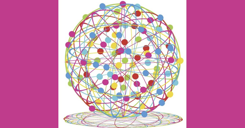 A sphere of interconnected dots