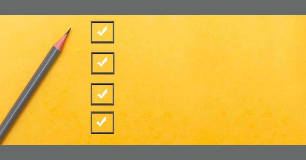 A checklist with a pencil next to it.